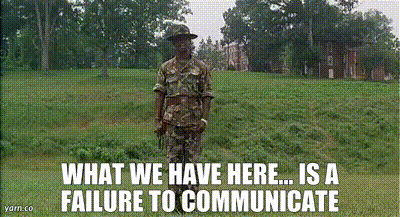 A Man In A Military Uniform Is Standing In A Grassy Field With The Words What We Have Here Is A Failure GIF
