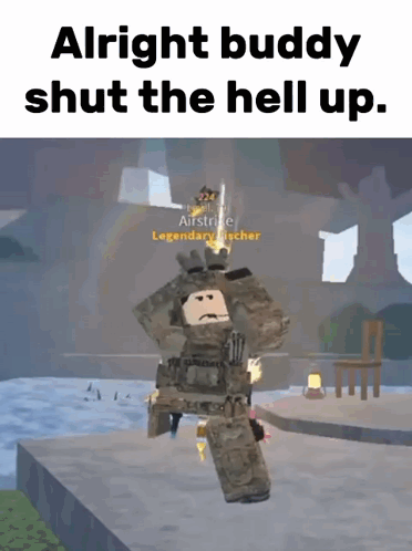 A Man In A Military Uniform Is Standing In Front Of A Rainbow In A Video Game . GIF
