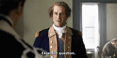 A Man In A Military Uniform Is Talking To Another Man And Says `` Excellent Question . '' GIF