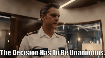A Man In A Military Uniform Says " The Decision Has To Be Unanimous " GIF
