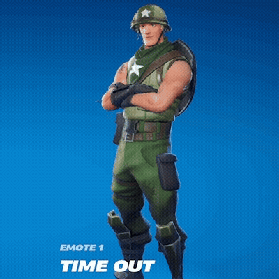 A Man In A Military Uniform With A Star On His Helmet And The Words " Time Out " Below Him GIF