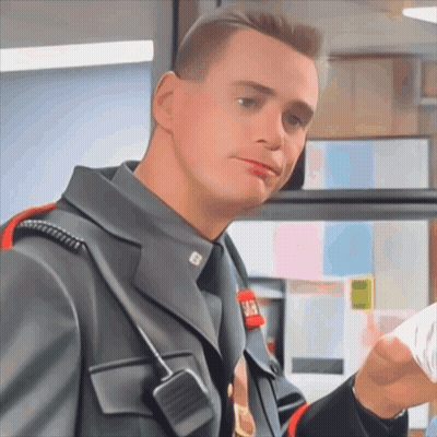 A Man In A Military Uniform With The Number 23 On His Chest GIF