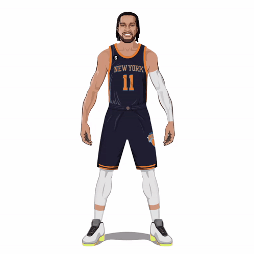 A Man In A New York Jersey With The Number 11 On His Chest GIF