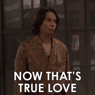 A Man In A Paisley Robe Says Now That 'S True Love GIF