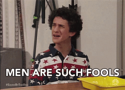 A Man In A Patriotic Shirt Is Crying And Says Men Are Such Fools GIF