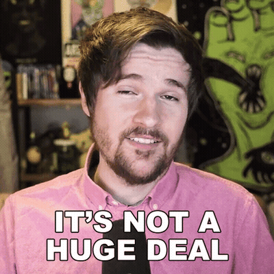A Man In A Pink Shirt And Tie Says It 'S Not A Huge Deal GIF