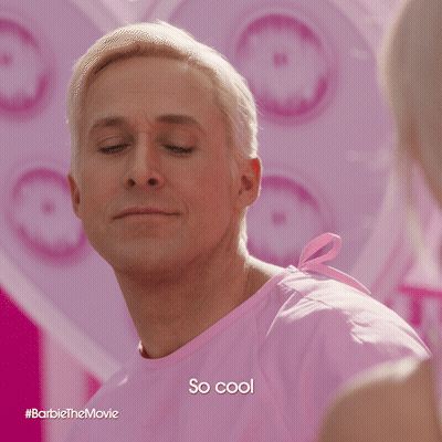 A Man In A Pink Shirt Says " So Cool " In Front Of A Pink Background GIF