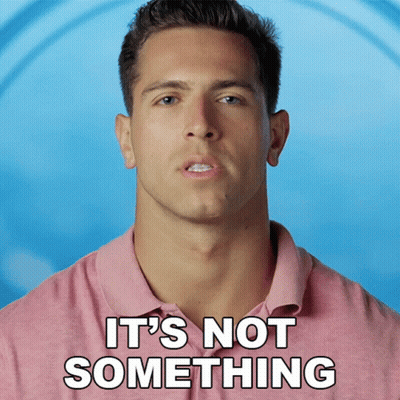 A Man In A Pink Shirt With The Words It 'S Not Something On The Bottom GIF