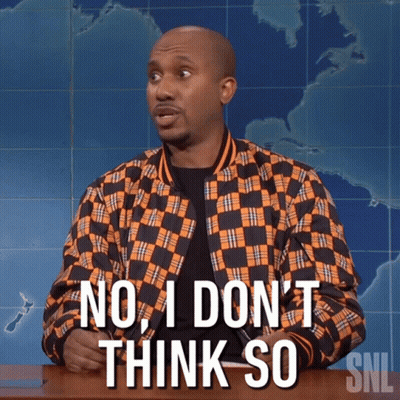 A Man In A Plaid Jacket Says " No I Don T Think So " GIF