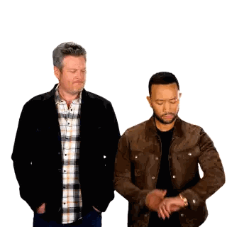 A Man In A Plaid Shirt And A Man In A Brown Jacket Stand Next To Each Other Sticker