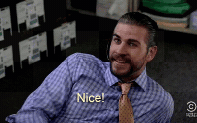 A Man In A Plaid Shirt And Tie Is Saying " Nice " GIF