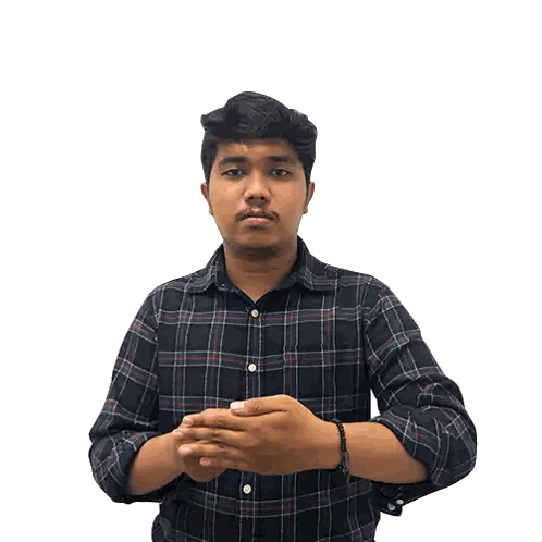 A Man In A Plaid Shirt Is Making A Middle Finger Gesture Sticker