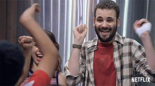 Man In Plaid Shirt With Netflix Logo GIF