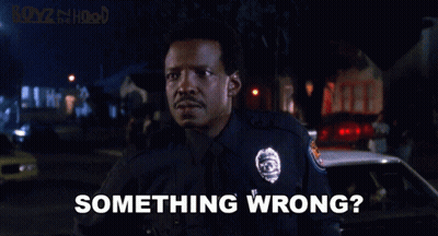 A Man In A Police Uniform Is Asking Something Wrong GIF