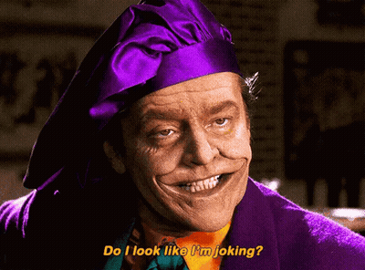 A Man In A Purple Hat Says Do I Look Like I M Joking GIF