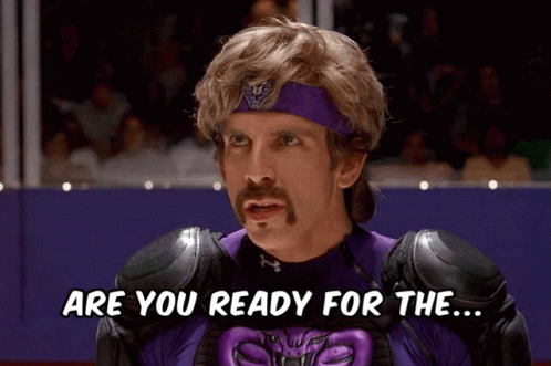 A Man In A Purple Outfit Says " Are You Ready For The ... " GIF