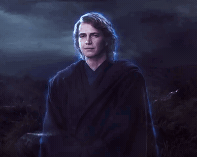 A Man In A Purple Robe Is Standing In A Dark Field . GIF