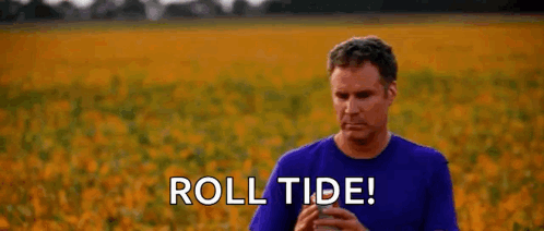 A Man In A Purple Shirt Is Holding A Can Of Soda In His Hand . GIF