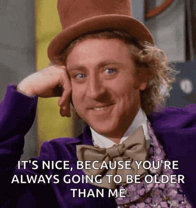 A Man In A Purple Suit And Top Hat Says It 'S Nice Because You 'Re Always Going To Be GIF