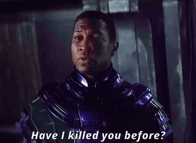 A Man In A Purple Suit Is Asking If He Has Killed Someone Before GIF