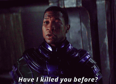 A Man In A Purple Suit Is Asking If He Has Killed You Before GIF