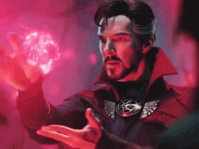 A Man In A Red Coat Is Holding A Red Object GIF