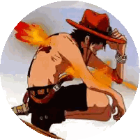 A Man In A Red Hat Is Kneeling Down With A Sword In His Hand Sticker