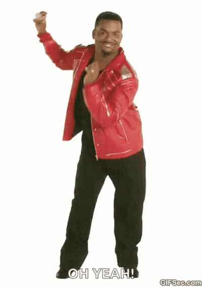 A Man In A Red Jacket And Black Pants Is Dancing GIF