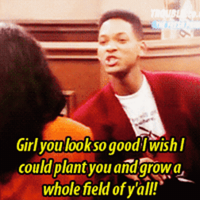 A Man In A Red Jacket Is Talking To A Woman With The Caption Girl You Look So Good GIF