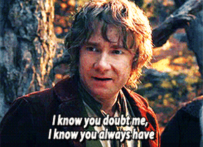 A Man In A Red Jacket Says " I Know You Doubt Me " GIF