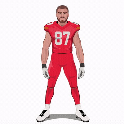 A Man In A Red Jersey With The Number 87 Making A Heart Shape With His Hands GIF