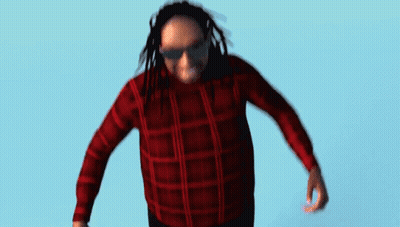A Man In A Red Plaid Shirt And Sunglasses Is Dancing GIF