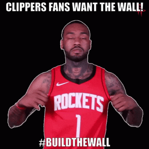 A Man In A Red Rockets Jersey With The Number 1 GIF