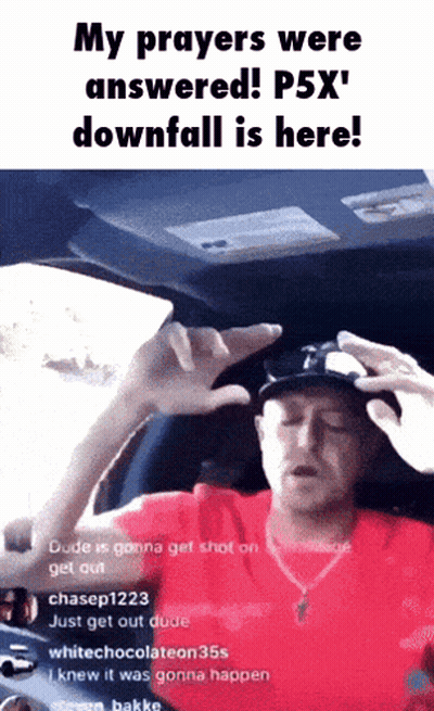 A Man In A Red Shirt Is Sitting In The Driver 'S Seat Of A Car GIF