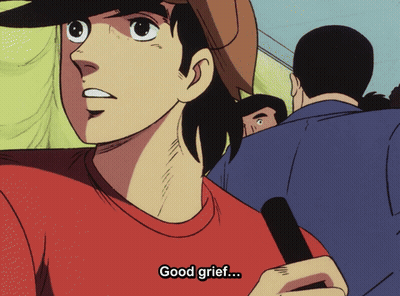 A Man In A Red Shirt Says " Good Grief " GIF