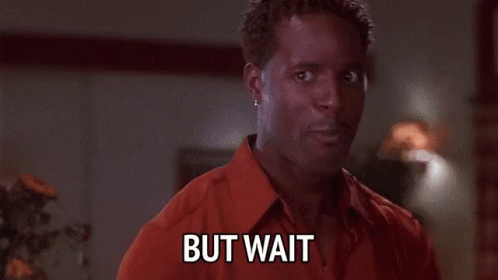 A Man In A Red Shirt Says There 'S More On The Screen GIF