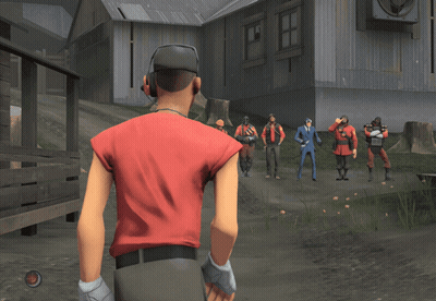 A Man In A Red Shirt Stands In Front Of A Group Of Soldiers With The Words Wait A Minute Below Him GIF