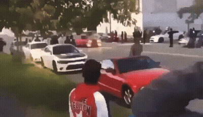 A Man In A Red Shirt That Says Falcon On It GIF