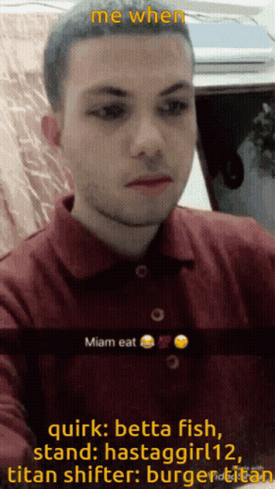 A Man In A Red Shirt With A Caption That Says Me When GIF
