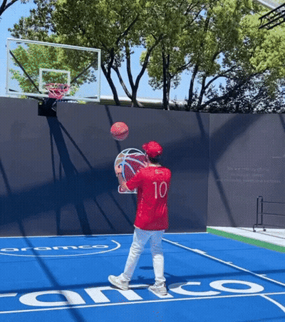 A Man In A Red Shirt With The Number 10 On It GIF