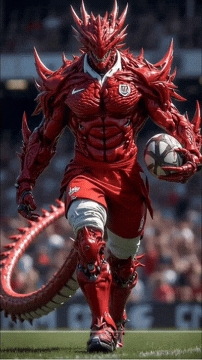 A Man In A Red Shirt With The Word Rugby On It Is Holding A Ball GIF