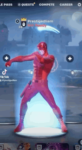 A Man In A Red Suit Is Dancing In A Game . GIF