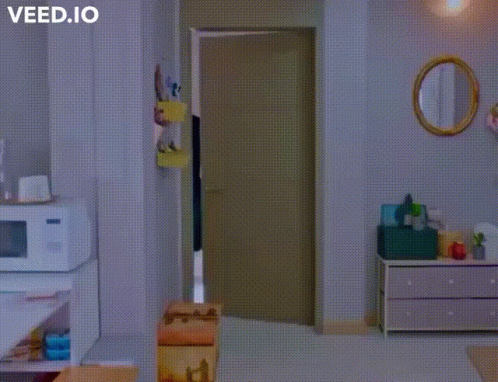 A Man In A Robe Is Dancing In A Room With The Words Okey Dokey Yo GIF