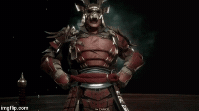 A Man In A Samurai Costume Is Standing With His Hands On His Hips In A Video Game . GIF