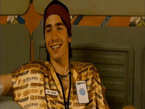 A Man In A Scrub Top With The Word She 'S On It GIF