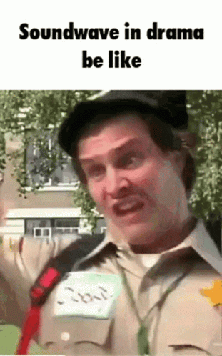 A Man In A Sheriff 'S Uniform Is Making A Funny Face In A Meme . GIF