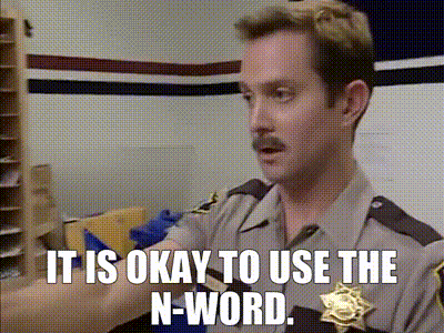 A Man In A Sheriff 'S Uniform Says It Is Okay To Use The N-Word .. GIF