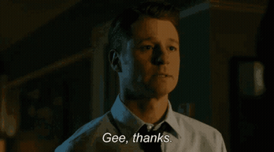 A Man In A Shirt And Tie Is Saying Gee Thanks GIF