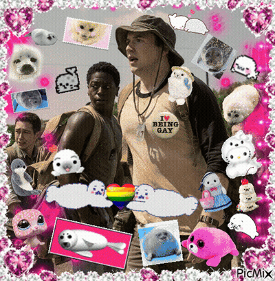A Man In A Shirt That Says I Love Being Gay GIF
