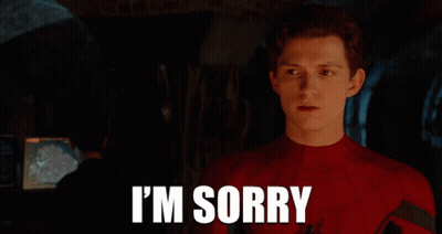 A Man In A Spider-Man Suit Says I 'M Sorry GIF